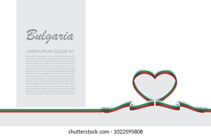 bulgaria flag and ribbon