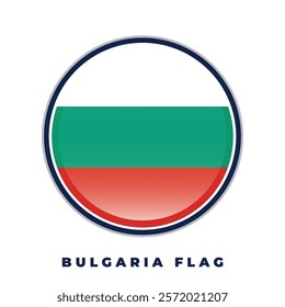 Bulgaria flag round design circle vector template