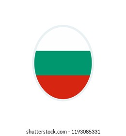 Bulgaria flag. Bulgaria round flag. Bulgaria symbol.