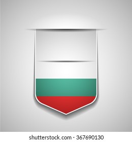 Bulgaria Flag Shield sign