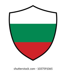 Bulgaria flag Shield sign vector.