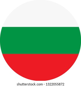 Bulgaria  flag. Simple vector round Bulgaria  flag
