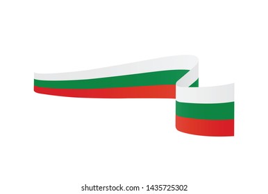Bulgaria  flag. Simple vector Bulgaria flag  with shadow