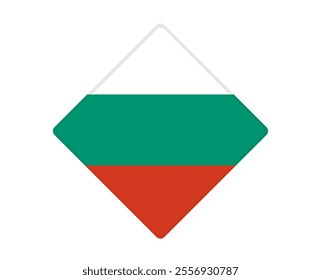 Bulgaria flag square shaped. vector