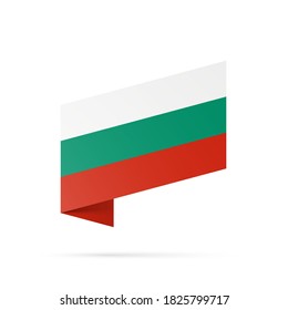 Bulgarien Flaggenstaatsymbol einzeln auf nationalem Hintergrund. Grußkarte Nationaler Unabhängigkeitstag der Republik Bulgarien. Illustrationsbanner mit realistischer Staatsflagge.