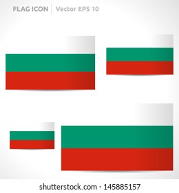 Bulgaria flag template | vector symbol design | color white green and red | icon set