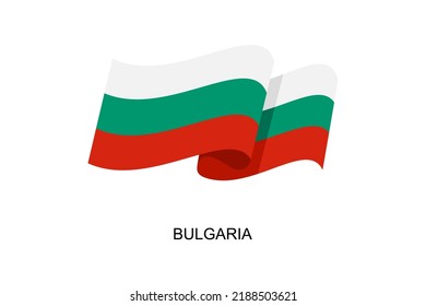 Bulgaria flag vector. Bulgarian flag on white background. Vector illustration eps10
