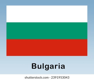 Bulgaria, diseño vectorial de bandera bulgaria