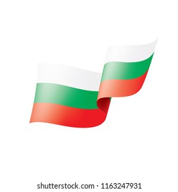 Bulgaria flag, vector illustration on a white background