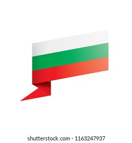 Bulgaria flag, vector illustration on a white background