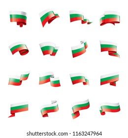 Bulgaria flag, vector illustration on a white background