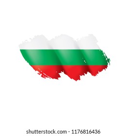 Bulgaria flag, vector illustration on a white background