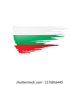 Bulgaria flag, vector illustration on a white background