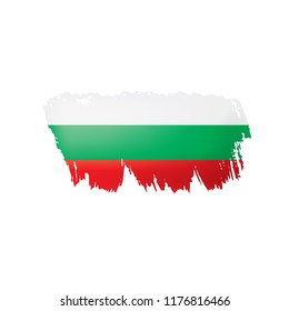 Bulgaria flag, vector illustration on a white background