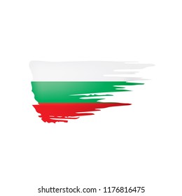 Bulgaria flag, vector illustration on a white background
