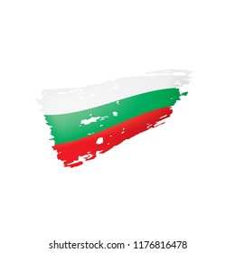 Bulgaria flag, vector illustration on a white background
