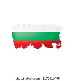 Bulgaria flag, vector illustration on a white background