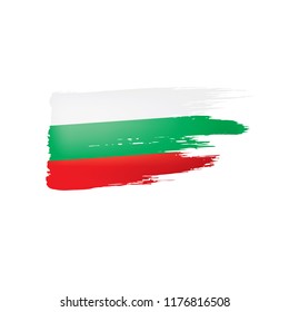 Bulgaria flag, vector illustration on a white background