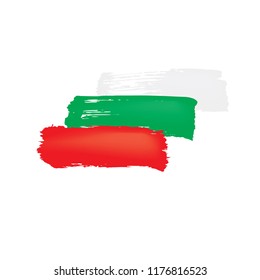 Bulgaria flag, vector illustration on a white background