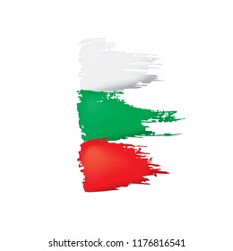 Bulgaria flag, vector illustration on a white background