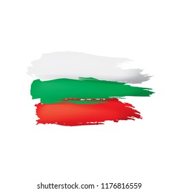 Bulgaria flag, vector illustration on a white background