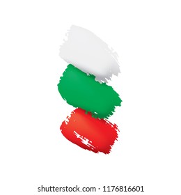 Bulgaria flag, vector illustration on a white background