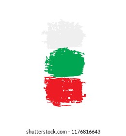 Bulgaria flag, vector illustration on a white background