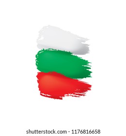 Bulgaria flag, vector illustration on a white background