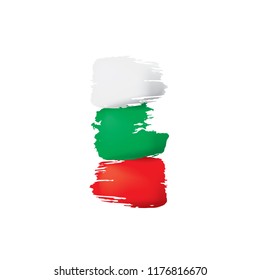 Bulgaria flag, vector illustration on a white background