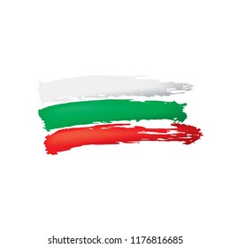 Bulgaria flag, vector illustration on a white background