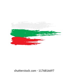 Bulgaria flag, vector illustration on a white background