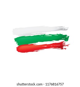 Bulgaria flag, vector illustration on a white background