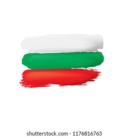 Bulgaria flag, vector illustration on a white background