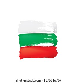 Bulgaria flag, vector illustration on a white background