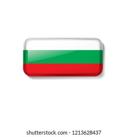 Bulgaria flag, vector illustration on a white background