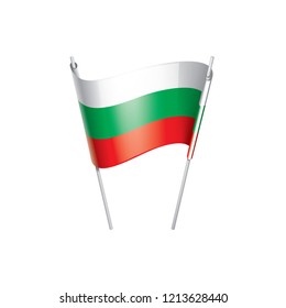 Bulgaria flag, vector illustration on a white background