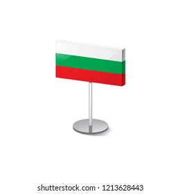 Bulgaria flag, vector illustration on a white background