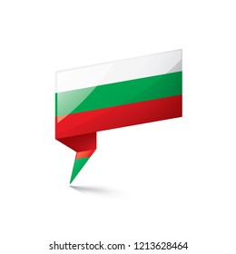 Bulgaria flag, vector illustration on a white background