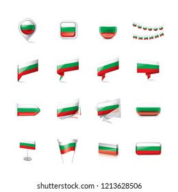 Bulgaria flag, vector illustration on a white background
