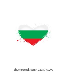 Bulgaria flag, vector illustration on a white background