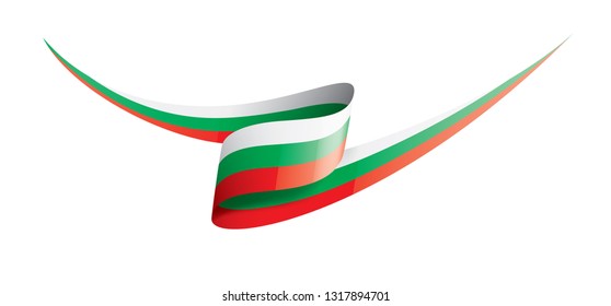 Bulgaria flag, vector illustration on a white background