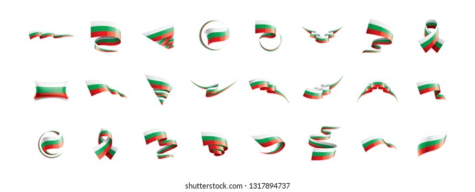 Bulgaria flag, vector illustration on a white background