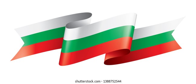 Bulgaria flag, vector illustration on a white background