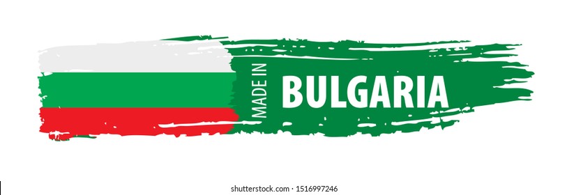 Bulgaria flag, vector illustration on a white background
