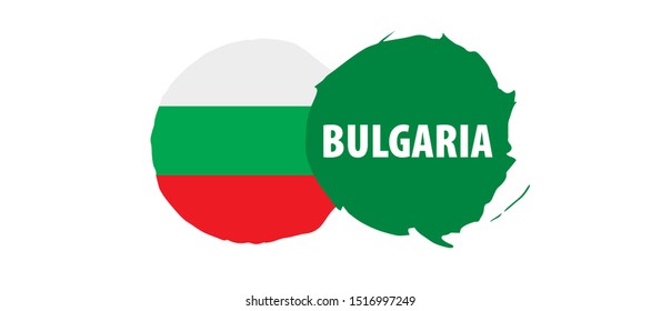 Bulgaria flag, vector illustration on a white background