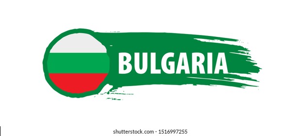 Bulgaria flag, vector illustration on a white background