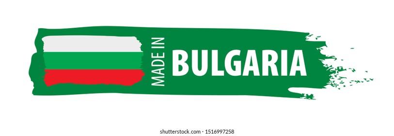 Bulgaria flag, vector illustration on a white background