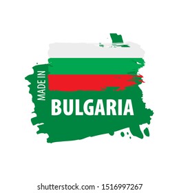 Bulgaria flag, vector illustration on a white background