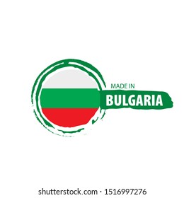 Bulgaria flag, vector illustration on a white background