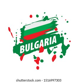Bulgaria flag, vector illustration on a white background